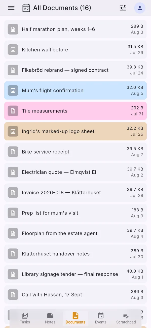 TASKjiq: The same documents on the phone