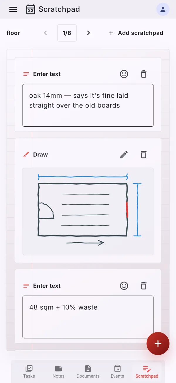 TASKjiq: Typed notes and a sketch on one page